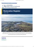 Cover page of UCSB Restoration Register - March 2024