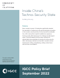 Cover page of Inside China’s&nbsp; Techno-Security State