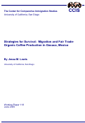 Cover page of Strategies for Survival: Migration and Fair TradeOrganic Coffee Production in Oaxaca, Mexico