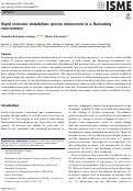 Cover page: Rapid evolution destabilizes species interactions in a fluctuating environment.