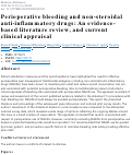 Cover page: Perioperative bleeding and non-steroidal anti-inflammatory drugs