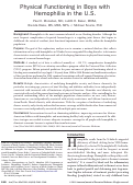 Cover page: Physical Functioning in Boys with Hemophilia in the U.S.