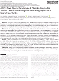 Cover page: A Fifty‐Two–Week, Randomized, Placebo‐Controlled Trial of Certolizumab Pegol in Nonradiographic Axial Spondyloarthritis