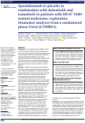 Cover page of Spartalizumab or placebo in combination with dabrafenib and trametinib in patients with <i>BRAF</i> V600-mutant melanoma: exploratory biomarker analyses from a randomized phase 3 trial (COMBI-i).