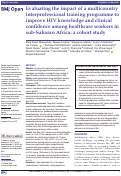 Cover page: Evaluating the impact of a multicountry interprofessional training programme to improve HIV knowledge and clinical confidence among healthcare workers in sub-Saharan Africa: a cohort study.
