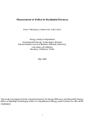 Cover page: Measurement of airflow in residential furnaces