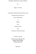 Cover page: Nominalism, Romanticism, Negative Dialectics