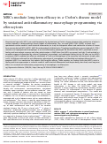 Cover page: MSCs mediate long-term efficacy in a Crohn’s disease model by sustained anti-inflammatory macrophage programming via efferocytosis