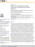 Cover page: Raldh1 promotes adiposity during adolescence independently of retinal signaling