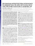 Cover page: Microhomology-mediated End Joining and Homologous Recombination share the initial end resection step to repair DNA double-strand breaks in mammalian cells