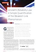 Cover page: Amdahl's Reliability Law: A Simple Quantification of the Weakest-Link Phenomenon