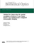 Cover page: Method for improving the spatial resolution of narrow x-ray beam-based x-ray luminescence computed tomography imaging