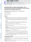 Cover page: Intervention effects on diurnal cortisol rhythms of Child Protective Services-referred infants in early childhood: preschool follow-up results of a randomized clinical trial.