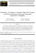 Cover page: networksis: A Package to Simulate Bipartite Graphs with Fixed Marginals Through Sequential Importance Sampling