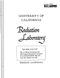 Cover page: PROCEDURE FOR THE RADIOCHEMICAL ANALYSIS OF ASTATINE IN BIOLOGICAL MATERIAL