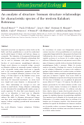 Cover page: An analysis of structure: biomass structure relationships for characteristic species of the western Kalahari, Botswana