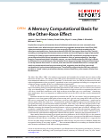 Cover page: A Memory Computational Basis for the Other-Race Effect.