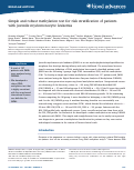 Cover page: A simple and robust methylation test for risk stratification of patients with juvenile myelomonocytic leukemia