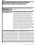 Cover page: Recombination between heterologous human acrocentric chromosomes