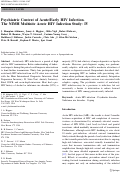 Cover page: Psychiatric Context of Acute/Early HIV Infection. The NIMH Multisite Acute HIV Infection Study: IV