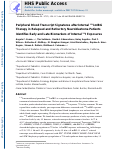 Cover page: Peripheral Blood Transcript Signatures after Internal 131I-mIBG Therapy in Relapsed and Refractory Neuroblastoma Patients Identifies Early and Late Biomarkers of Internal 131I Exposures