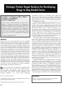 Cover page: Strategic Protein Target Analysis for Developing Drugs to Stop Dental Caries