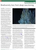 Cover page: Biodiversity loss from deep-sea mining