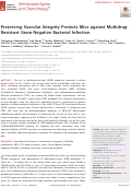 Cover page: Preserving Vascular Integrity Protects Mice against Multidrug-Resistant Gram-Negative Bacterial Infection.