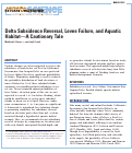 Cover page: Delta Subsidence Reversal, Levee Failure, and Aquatic Habitat—A Cautionary Tale