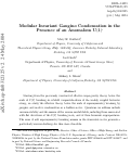 Cover page: Modular invariant gaugino condensation in the presence of an anomalous U (1)