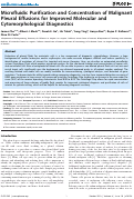 Cover page: Microfluidic Purification and Concentration of Malignant Pleural Effusions for Improved Molecular and Cytomorphological Diagnostics