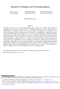 Cover page of Religion in Emerging and Developing Regions