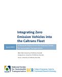 Cover page of Integrating Zero Emission Vehicles into the Caltrans Fleet