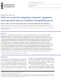 Cover page: PON1 as a model for integration of genetic, epigenetic, and expression data on candidate susceptibility genes