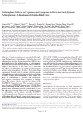 Cover page: Sulforaphane Effects on Cognition and Symptoms in First and Early Episode Schizophrenia: A Randomized Double-Blind Trial.