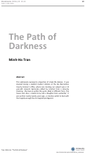 Cover page: The Path of Darkness