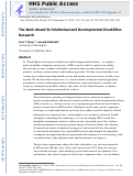 Cover page: The Work Ahead for Intellectual and Developmental Disabilities Research.