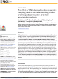 Cover page: The effect of DNA degradation bias in passive sampling devices on metabarcoding studies of arthropod communities and their associated microbiota