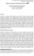 Cover page: Voluntary agreements for increaseing energy-efficiency in industry: 
Case study of a pilot project with the steel industry in Shandong Privince, 
China