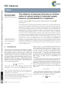 Cover page: The influence of molecular structure on collision radius for optical sensing of molecular oxygen based on cyclometalated Ir( iii ) complexes