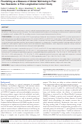 Cover page: Flourishing as a Measure of Global Well-being in First Year Residents: A Pilot Longitudinal Cohort Study