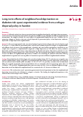 Cover page: Long-term effects of neighbourhood deprivation on diabetes risk: quasi-experimental evidence from a refugee dispersal policy in Sweden