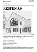 Cover page: RESFEN 3.0: A PC Program for Calculating the Heating and Cooling Energy Use of Windows in Residential Buildings