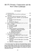 Cover page: SB 375: Promise, Compromise and the New Urban Landscape