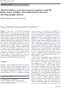 Cover page: Thermal tolerance of Strongylocentrotus purpuratus early life history stages: mortality, stress-induced gene expression and biogeographic patterns