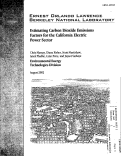 Cover page: Estimating Carbon Dioxide Emissions Factors for the California Electric Power Sector