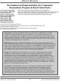 Cover page: Development and Implementation of a Community Paramedicine Program in Rural United States