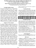 Cover page: Teaching Cognitive Science through Collaborative Reflection (2): A Case of Learning Semantic Net Representation