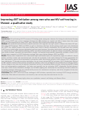 Cover page: Improving ART initiation among men who use HIV self-testing in Malawi: a qualitative study