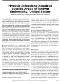 Cover page: Mycotic Infections Acquired outside Areas of Known Endemicity, United States - Volume 21, Number 11—November 2015 - Emerging Infectious Diseases journal - CDC